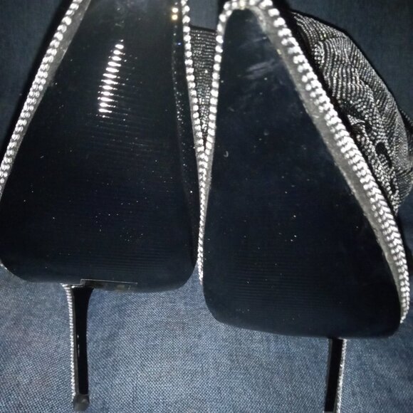 AZALEA WANG " AUTHENTICALLY A F "RHINESTONE KNEE HIGH BOOT IN SILVER(BRAND NEW ! - Picture 7 of 8